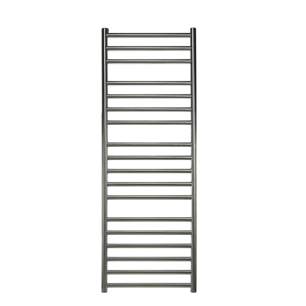 Brushed stainless steel towel warmer