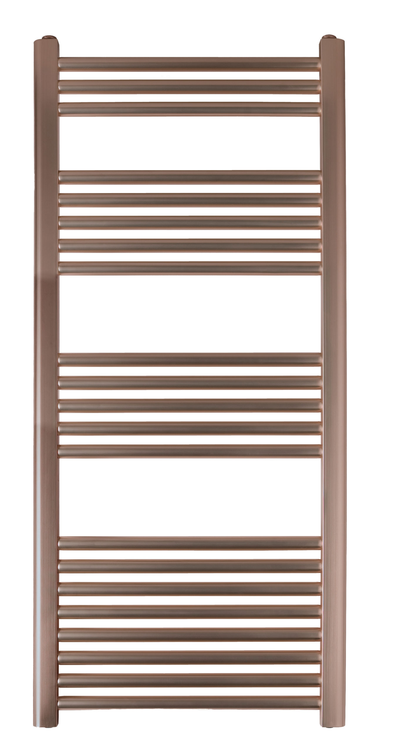 Brushed bronze heated towel rail