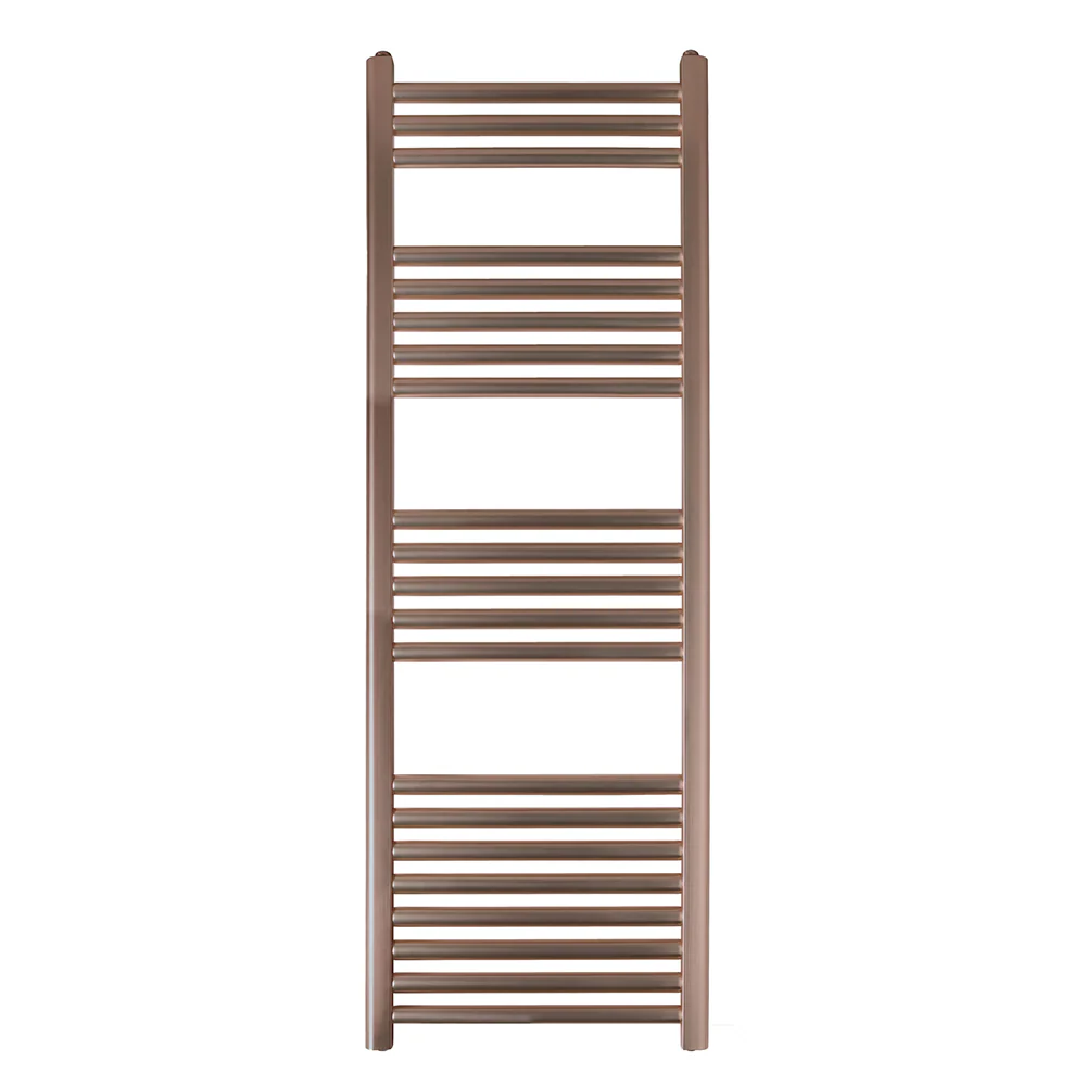 Dual-fuel heated towel warmer - Brushed bronze finish