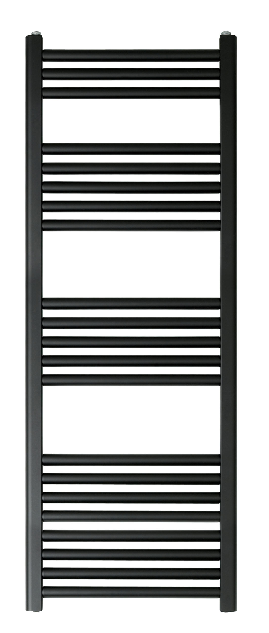 Matt black tall towel rail radiator