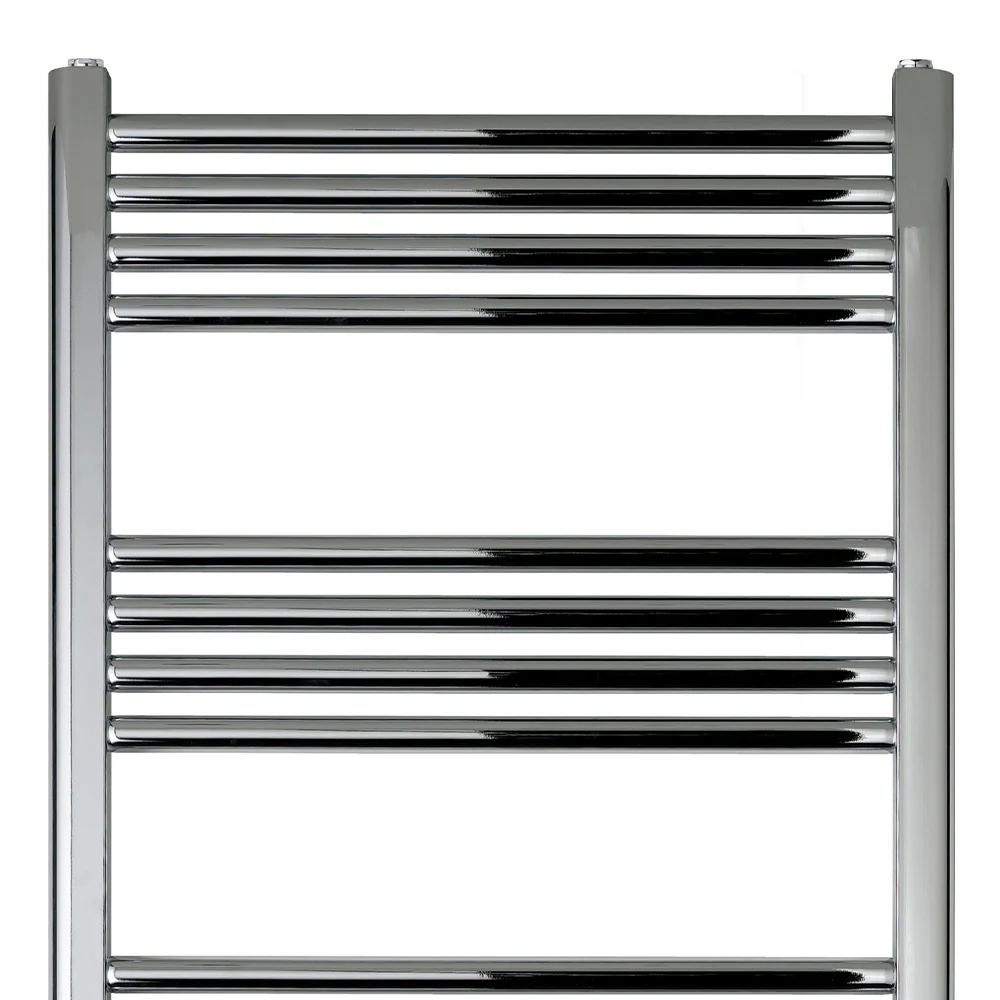 Polished chrome ladder-style towel rail