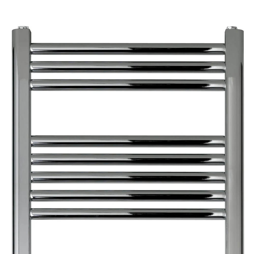 Chrome dual-fuel towel radiator