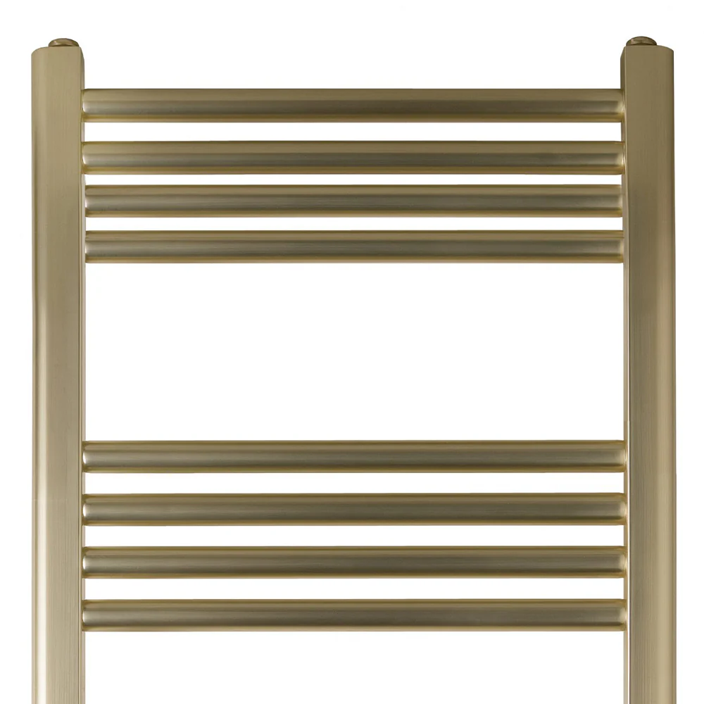 Brushed Brass 800mm x 500mm Heated Towel Radiator