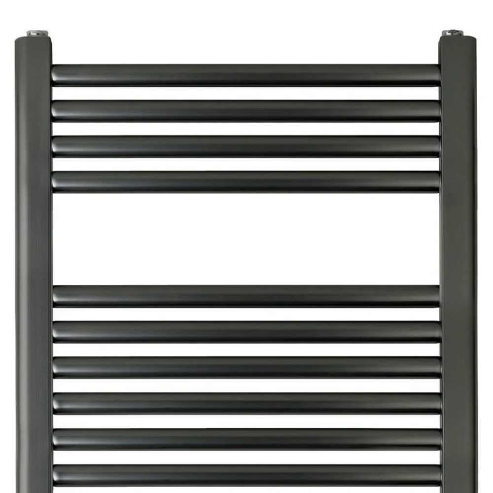 Brushed black modern towel rail