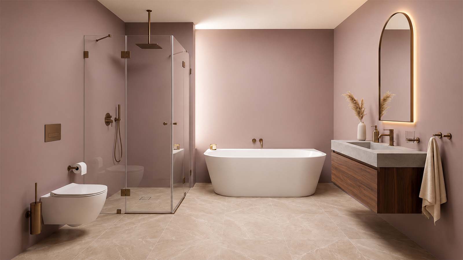 Small Bathrooms Actually Suit Brass Rather Well