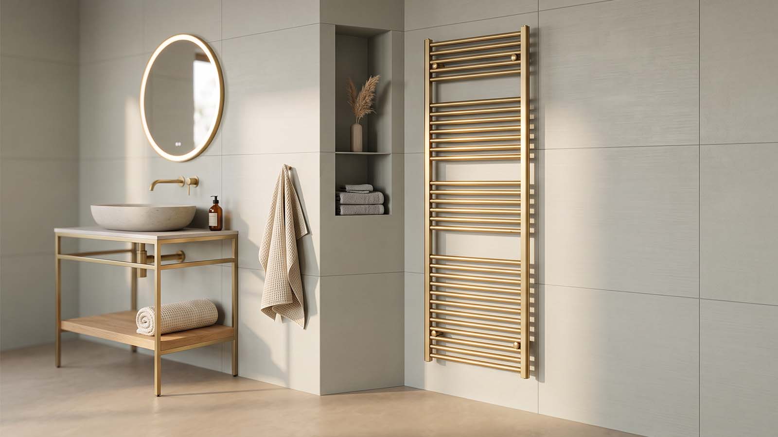 How does a dual fuel towel radiator work?