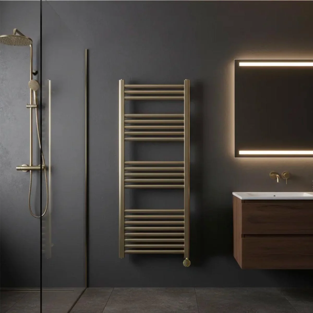 Brushed Brass Towel Radiators