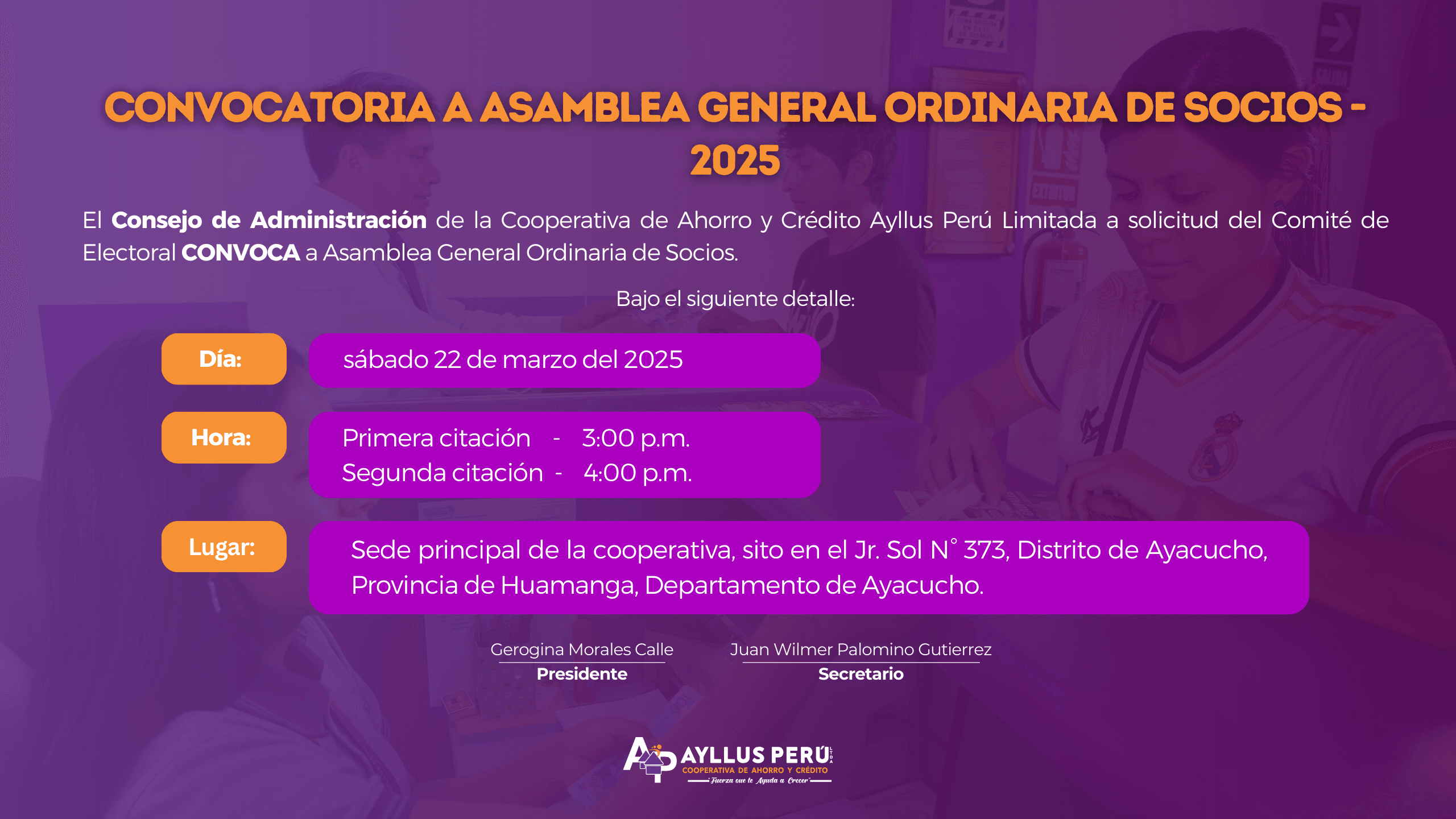 📢 CONVOCATORIA A ASAMBLEA GENERAL ORDINARIA DE SOCIOS - 2025