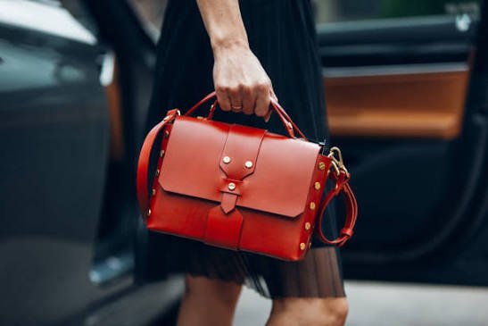 Women's Premium Red Leather Satchel Handbag | Elegant Top Handle Crossbody Shoulder Bag
