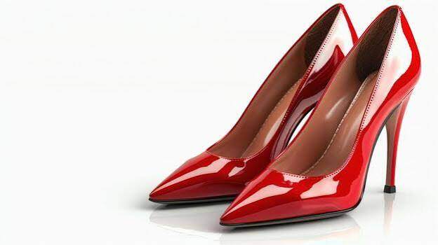 Women's Red Patent Leather Pointed Toe Stiletto Pumps | Elegant High Heel Party Shoes