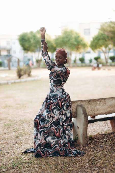 Women's Abstract Print Long Sleeve Maxi Dress | Elegant A-Line Casual & Party Dress
