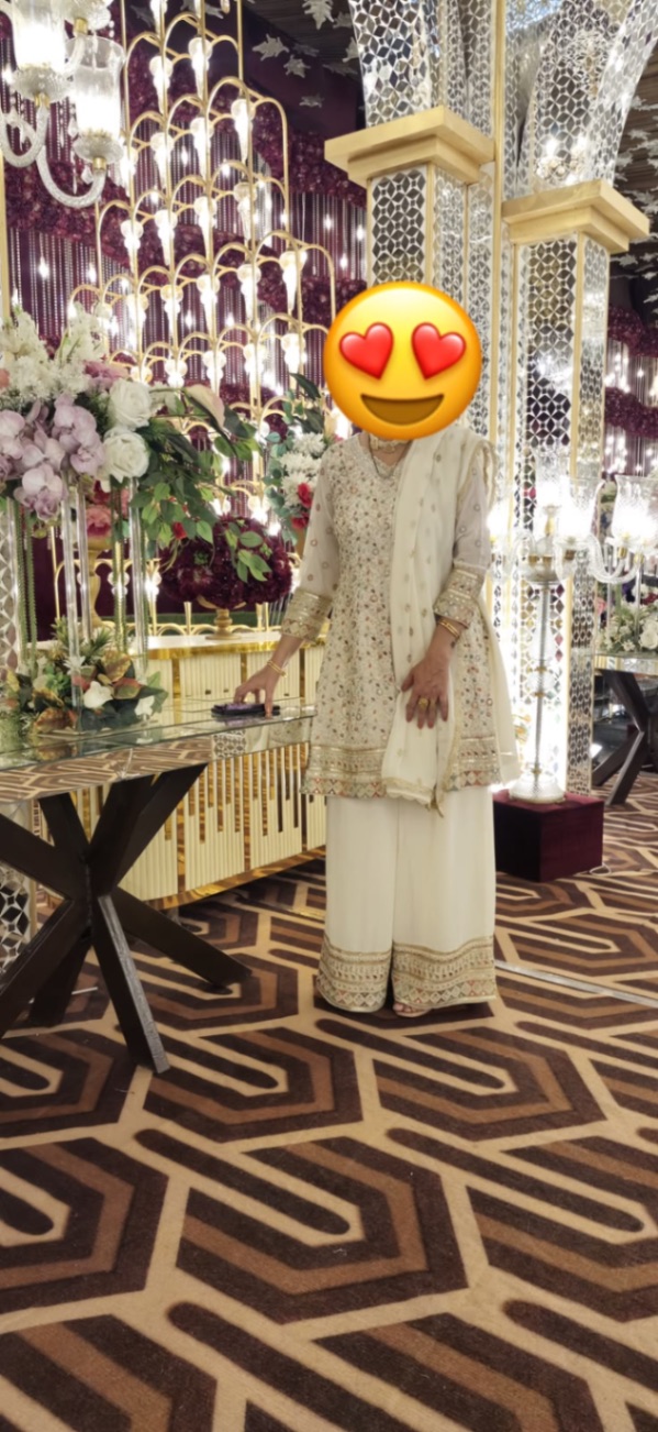 White kurti with plazo 