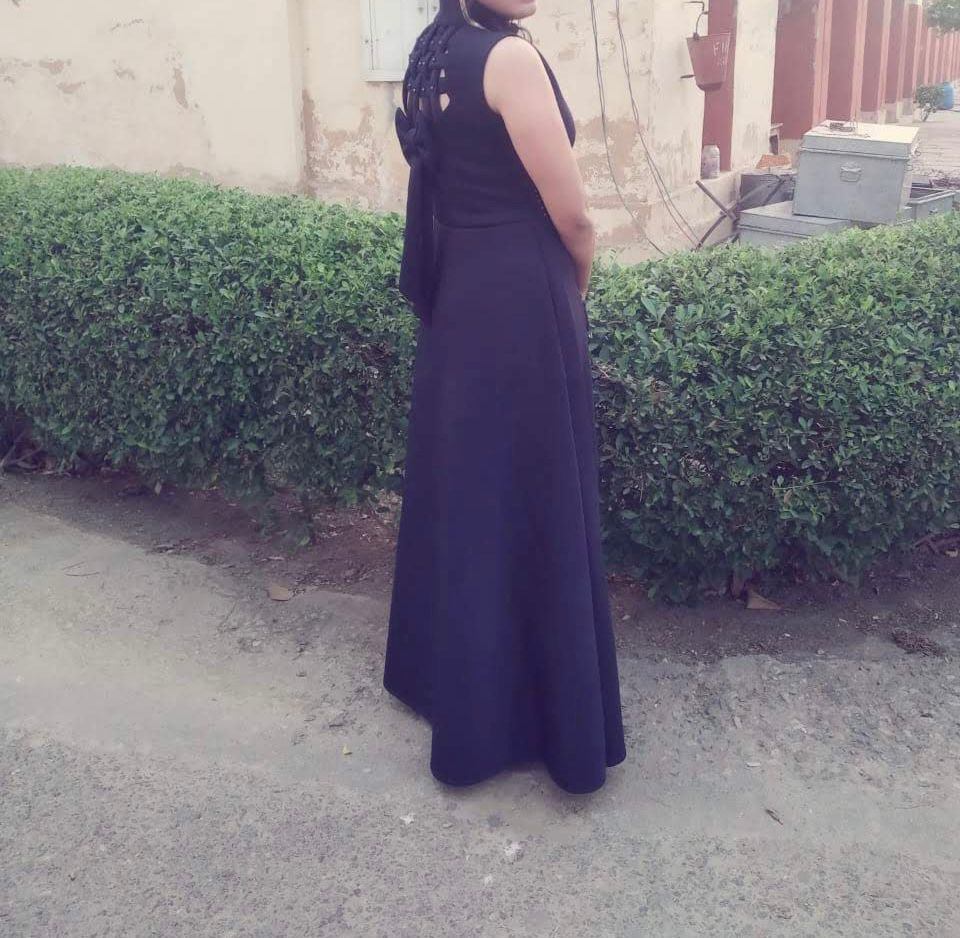 Elegant Navy Blue Sleeveless Maxi Dress with Embellished Waist - photo 2
