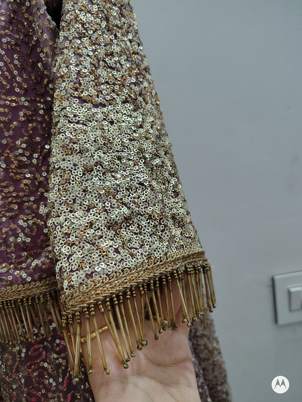 Purple color with sequence sipi work
