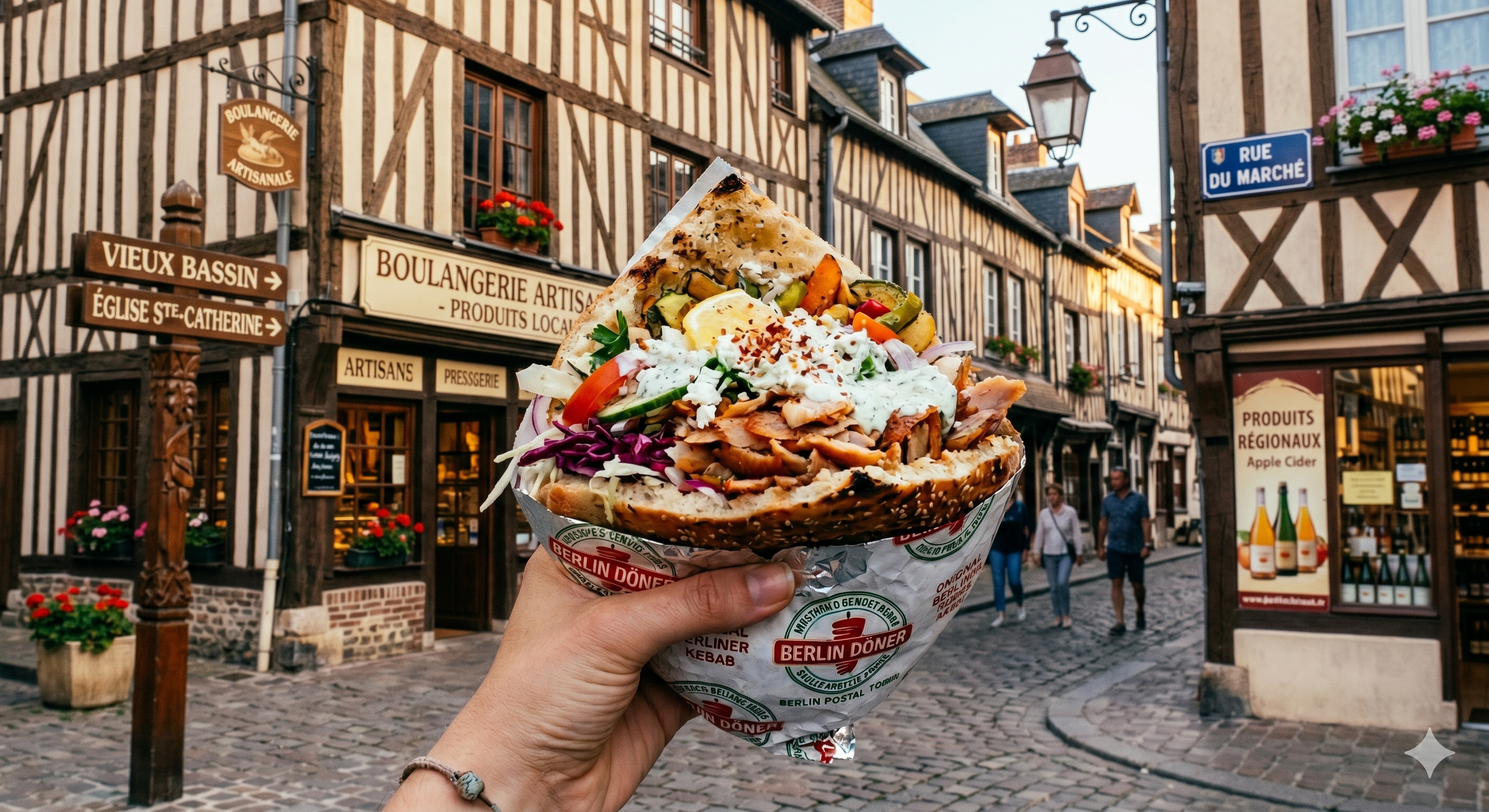 Plat de döner servi
