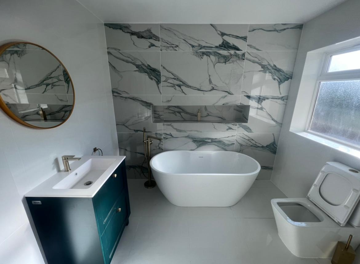 Modern bathroom finish
