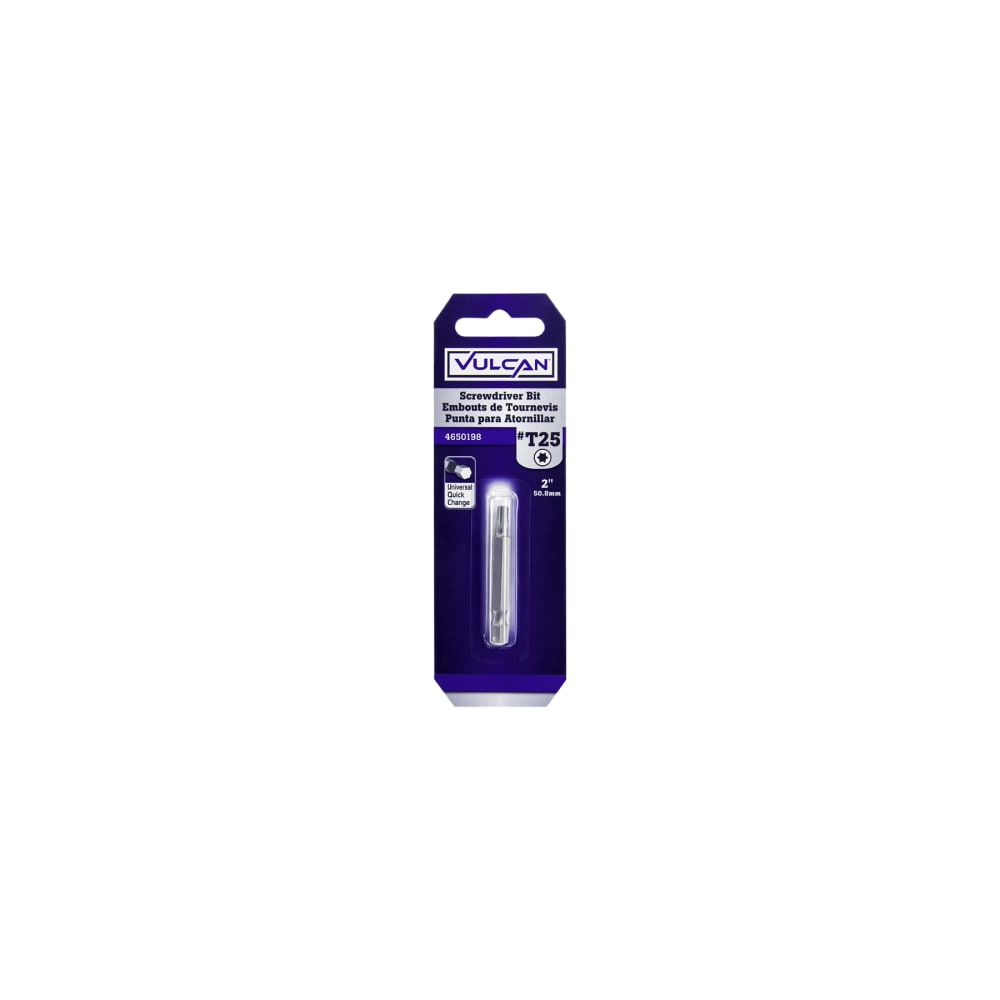 Vulcan 322881OR Screwdriver Bit Hex Shank S2 Chr