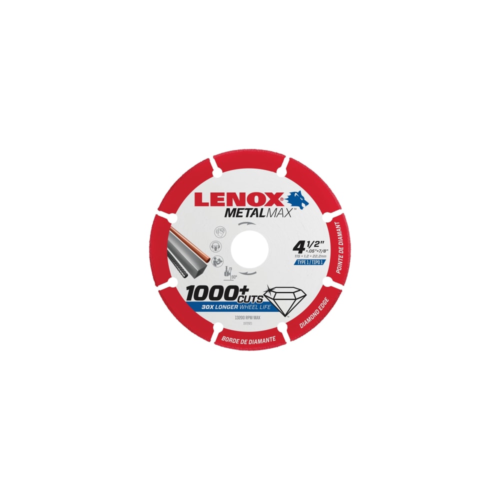 Lenox MetalMax 1972921 Cut-Off Wheel 4-1/2 in Dia
