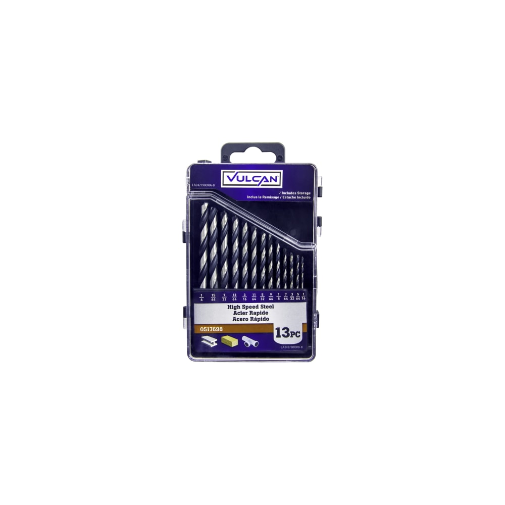 Vulcan 242790OR Plastic Case Drill Bit Set 13-Pie