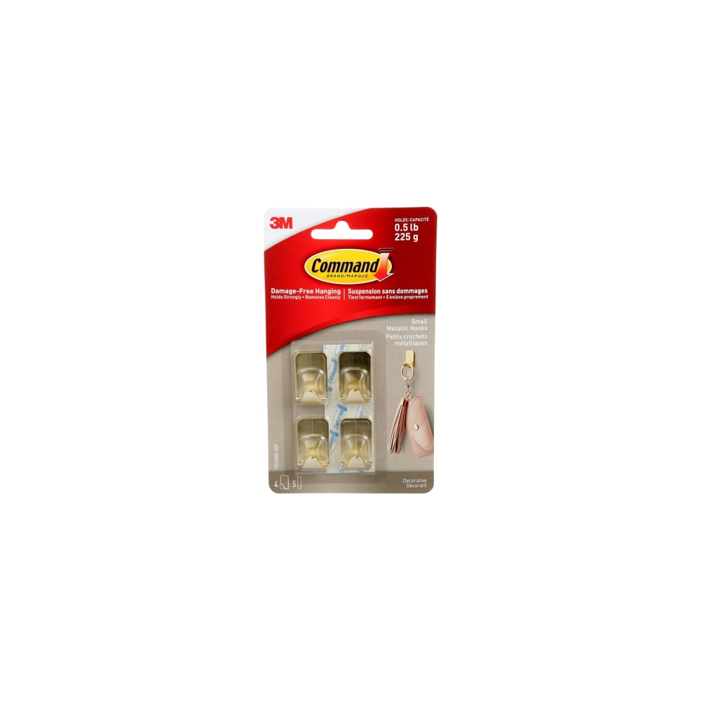 Command 17032BR-4ES Small-Size Decorative Hook 3/