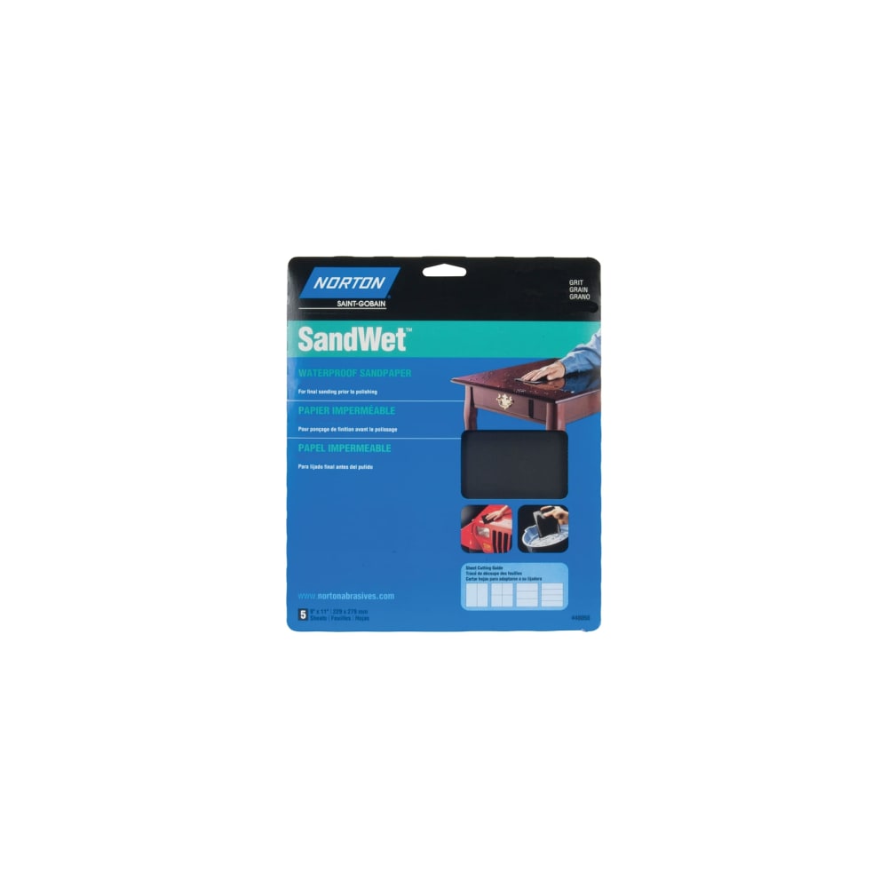 NORTON 48110 Sanding Sheet 9 in L 11 in W 440