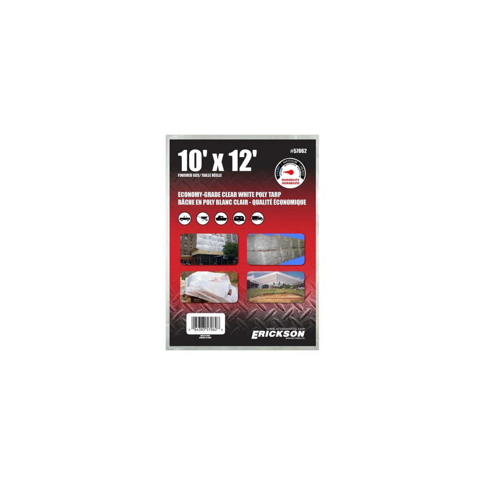 Erickson 57062 Economy-Grade Tarp 12 ft L 10 ft
