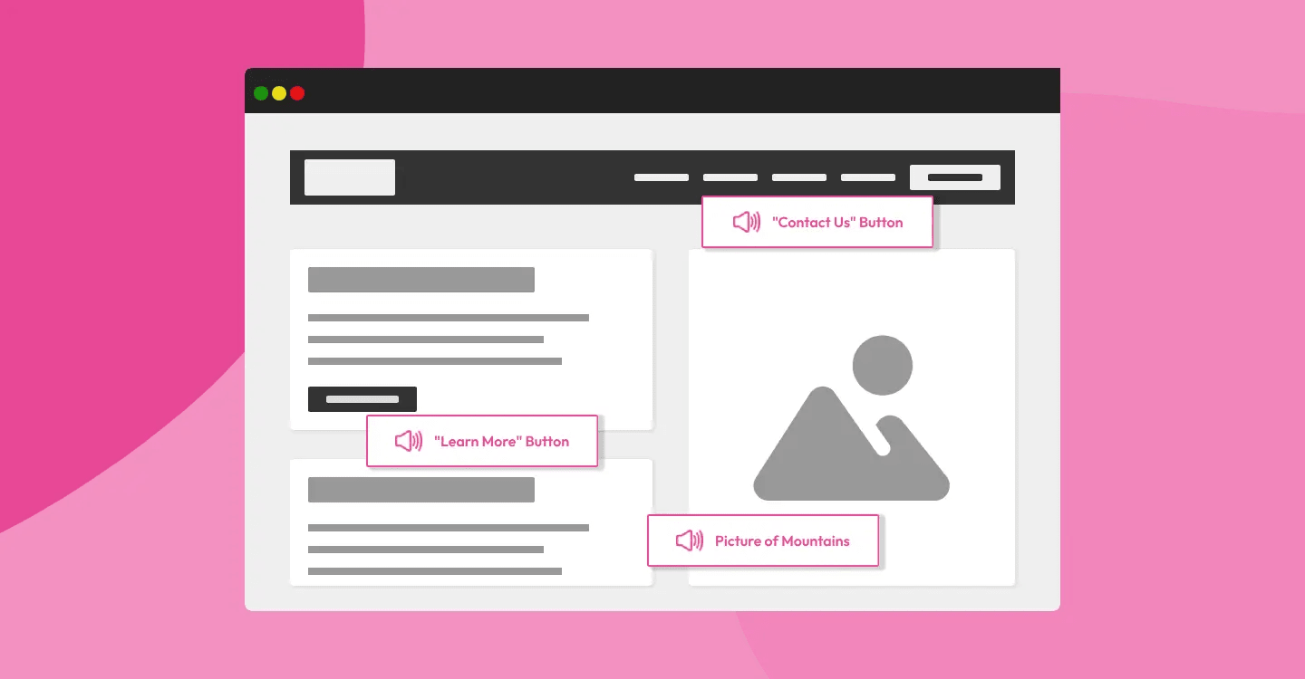 Image depicting accessibility features on a website Image depicting accessibility features on a website