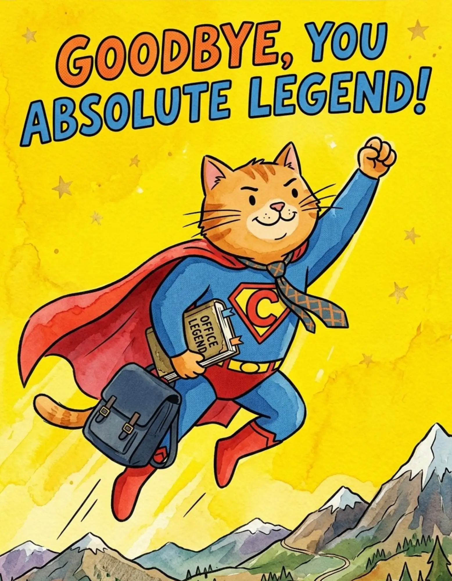goodbye-you-absolute-legend-superman-cat-comic-humorous-group-leaving-card