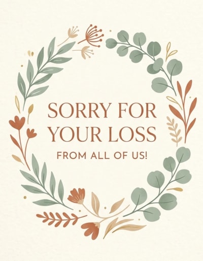 Group Sympathy Cards