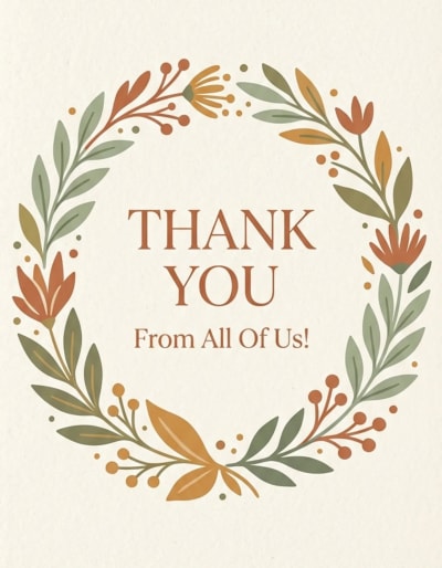 Group Thank You Cards