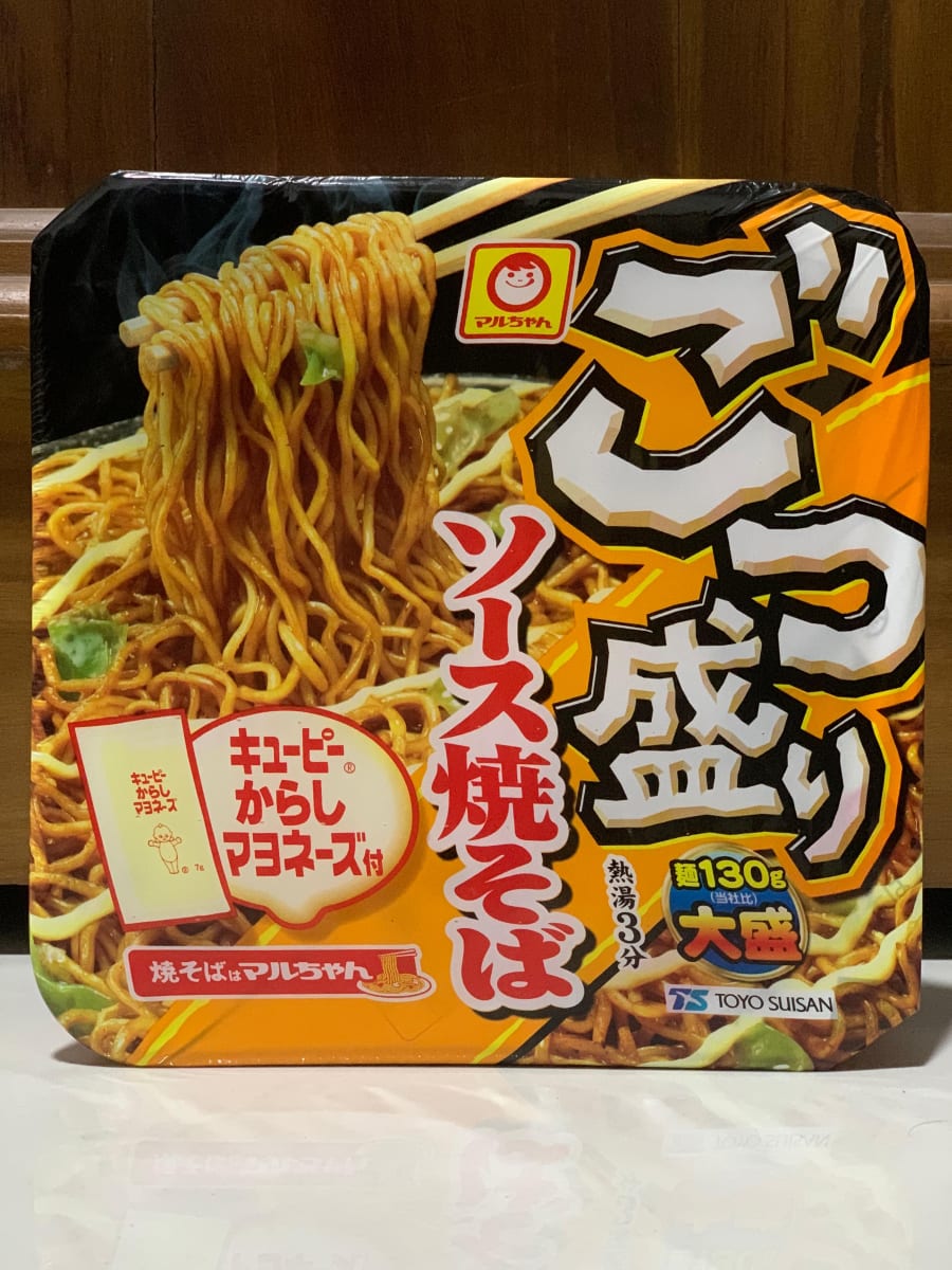 Yakisoba Cup ramen with Kewpie Mayo & Soy Sauce
