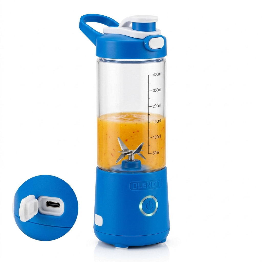 Portable USB Rechargeable Fruit Juicer & Blender