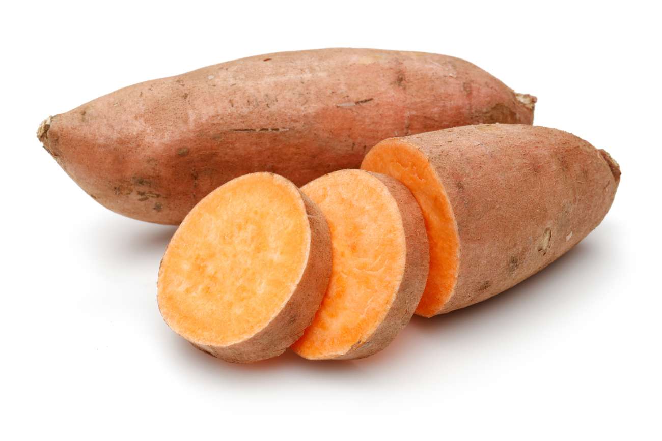 A group of brown potatoes
