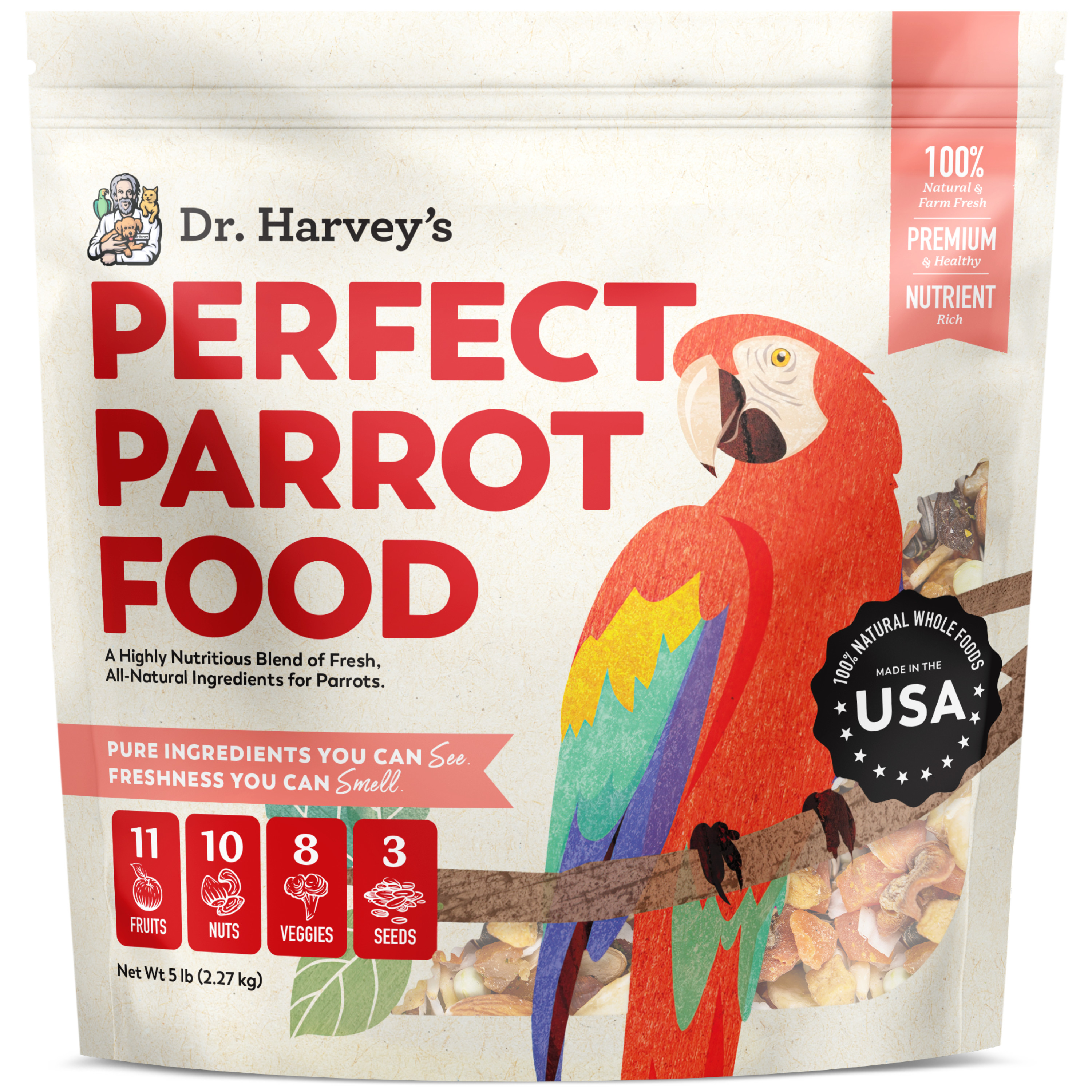 raw parrot food
