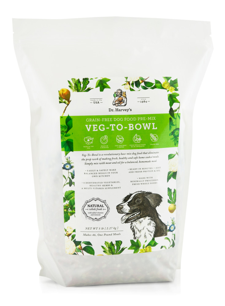 Image of Dr. Harvey's Veg-To-Bowl  Grain Free Holistic Dog Food, Human Grade, 5 lb. Bag  VEG il NETWTs1b 22748 Maker 46, One Pound Mesls 