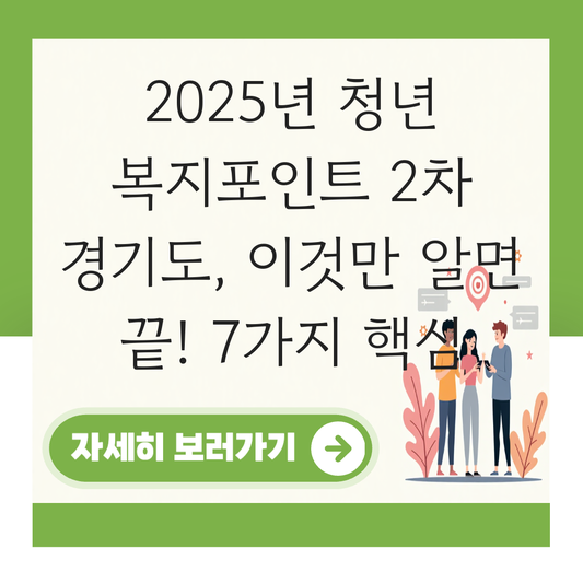 청년 복지포인트 2차경기도 대표 이미지