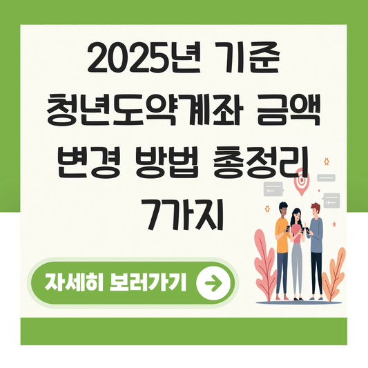 청년도약계좌 금액 변경 방법 대표 이미지