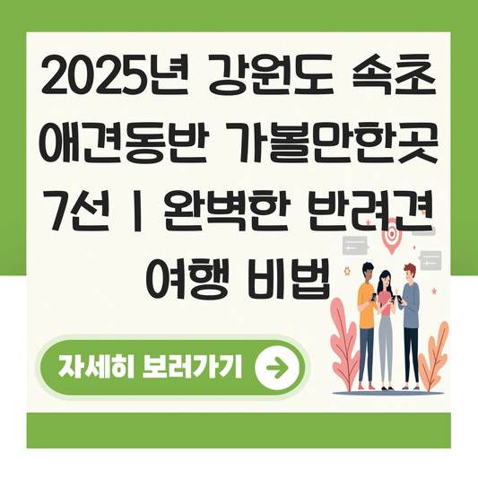 강원도 속초 가볼만한곳 애견동반 대표 이미지
