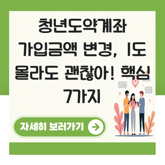 청년도약계좌 가입금액 변경 대표 이미지