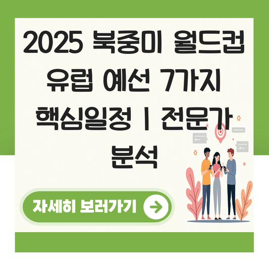 북중미 월드컵 유럽 예선 경기일정 대표 이미지