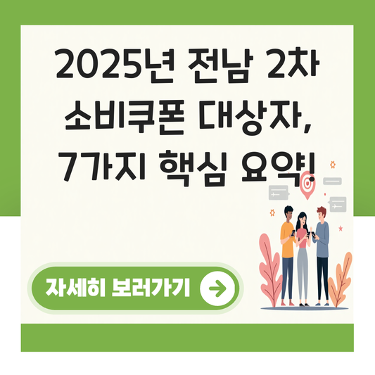 전남 2차 소비쿠폰 대상자 대표 이미지