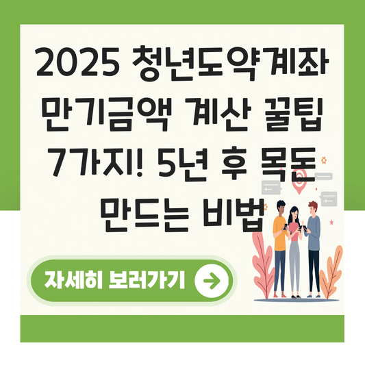 청년도약계좌 만기금액 3년 5년 계산 20만원 50만원 70만원 대표 이미지