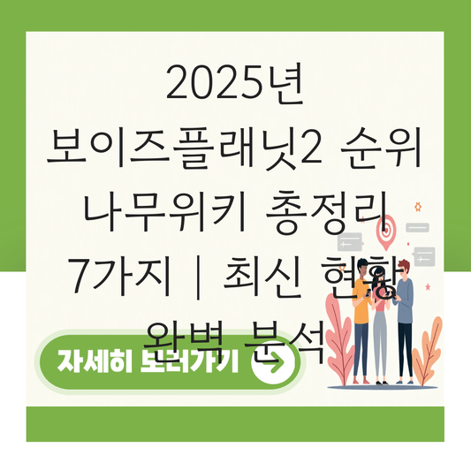 보이즈플래닛2 순위 나무위키 대표 이미지