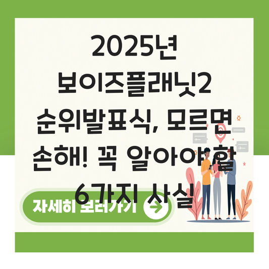 보이즈플래닛2 순위발표식 대표 이미지