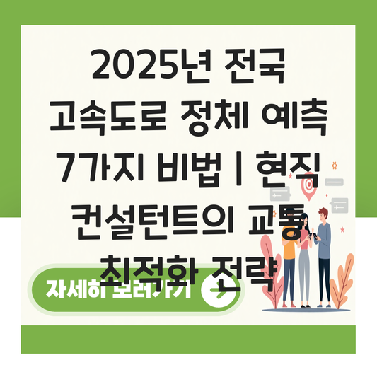 전국 고속도로 정체 예측 대표 이미지