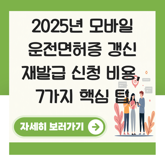 모바일 운전면허증 갱신 재발급 신청 비용 대표 이미지
