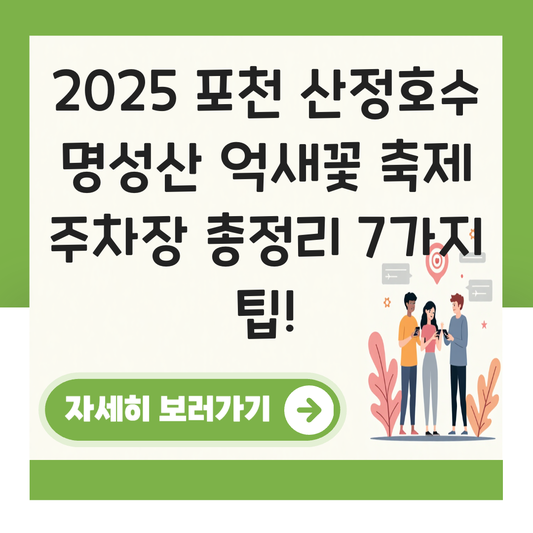 포천 산정호수 명성산 억새꽃 축제 주차장 대표 이미지