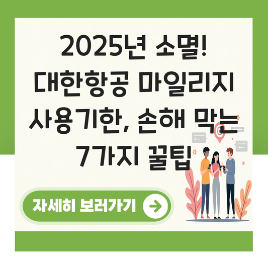 대한항공 마일리지 사용기한 대표 이미지