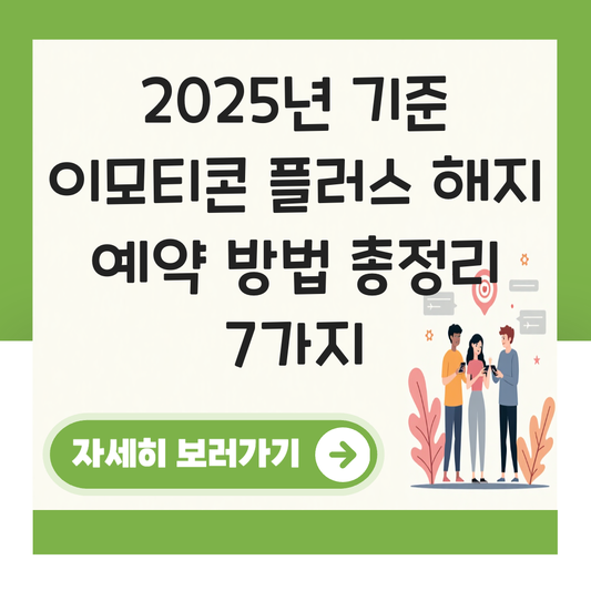 이모티콘 플러스 해지 예약 방법 대표 이미지