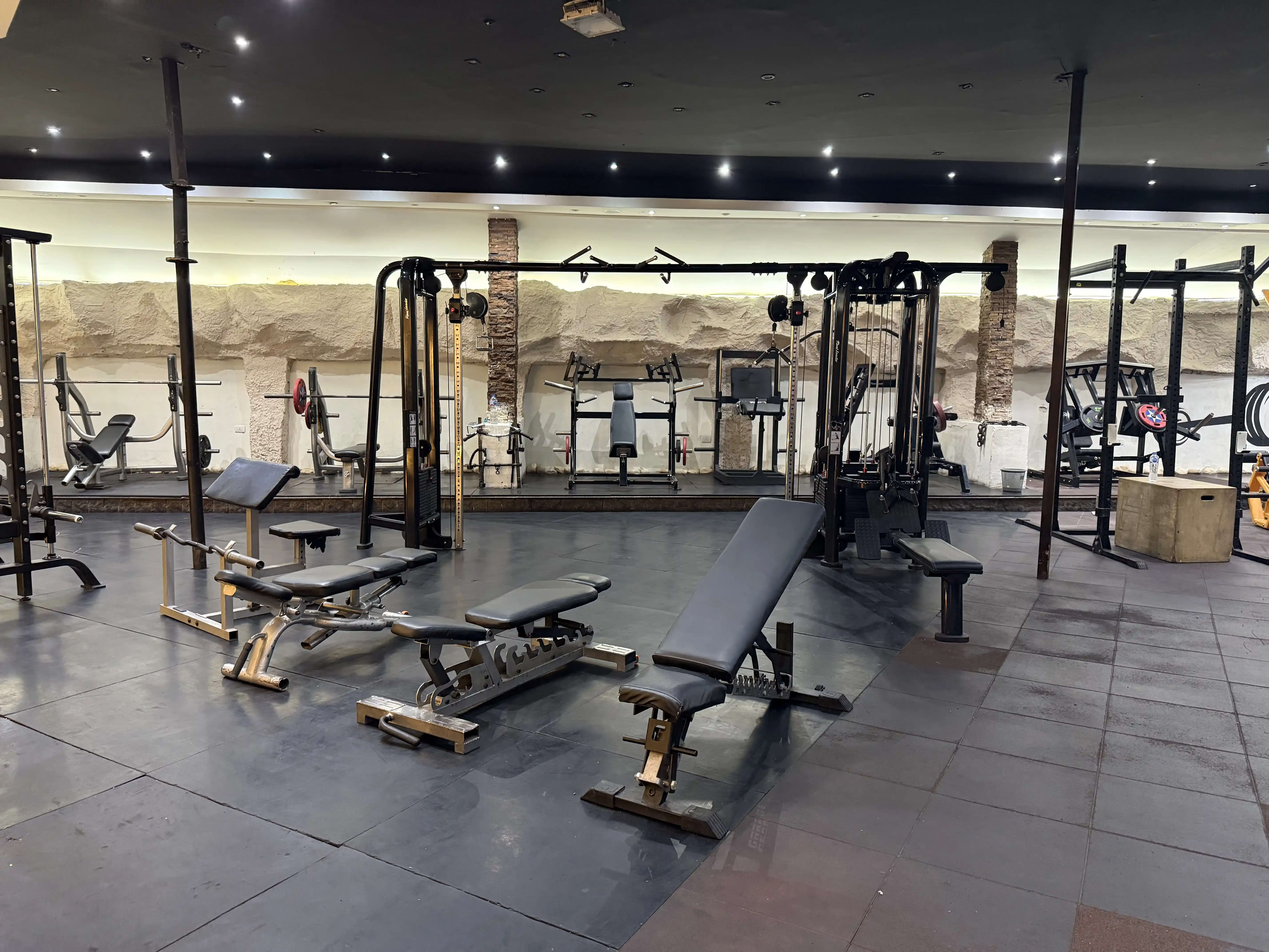 Gym strength equipment area